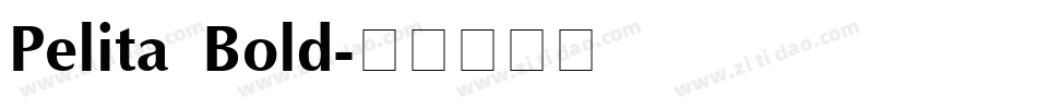 Pelita Bold字体转换
